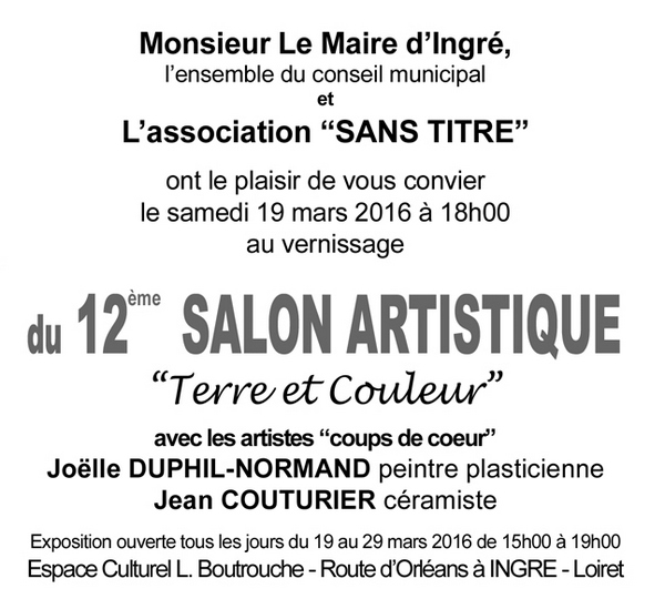 Invitation Expo Ingré mars 2016 Invitation expo Sans-titre